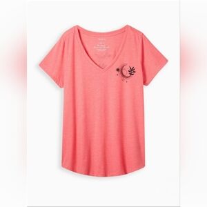 Torrid classic fit V-neck tee, Size 3/3x, pink